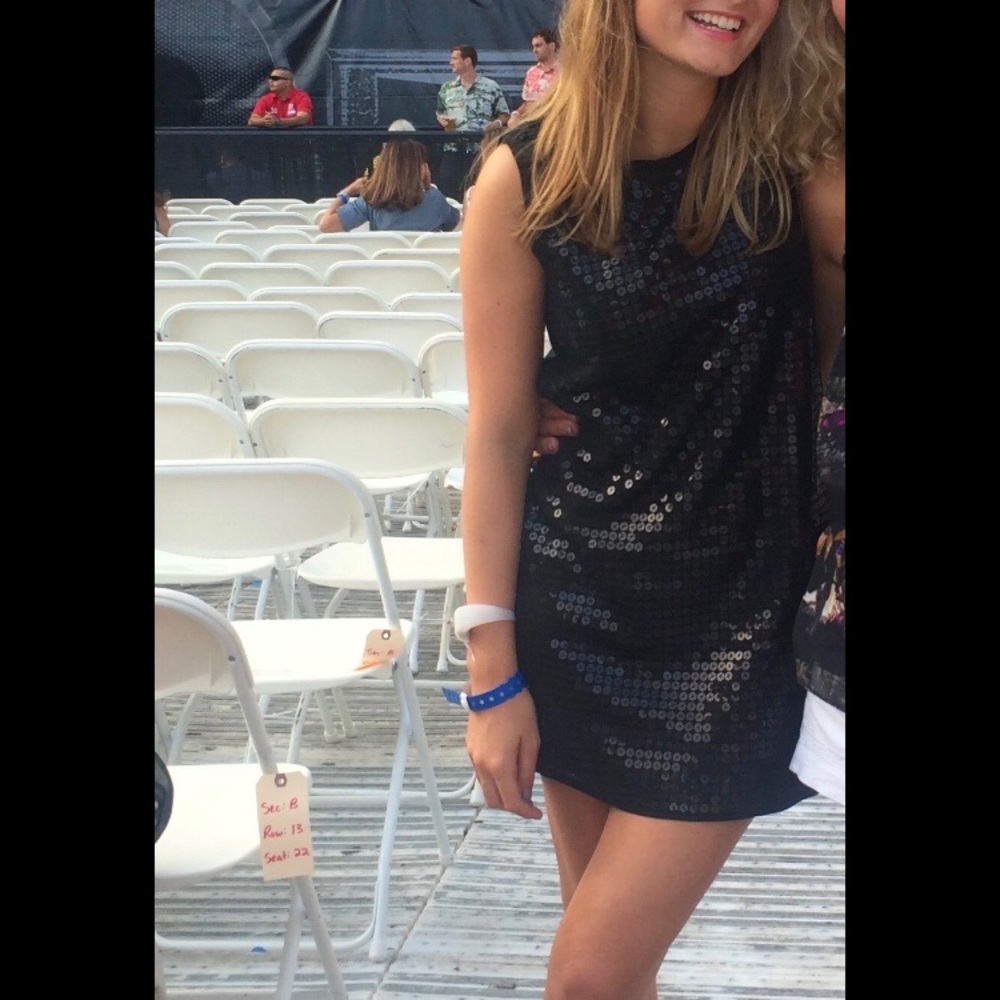 J.O.A Black Sequin Dress